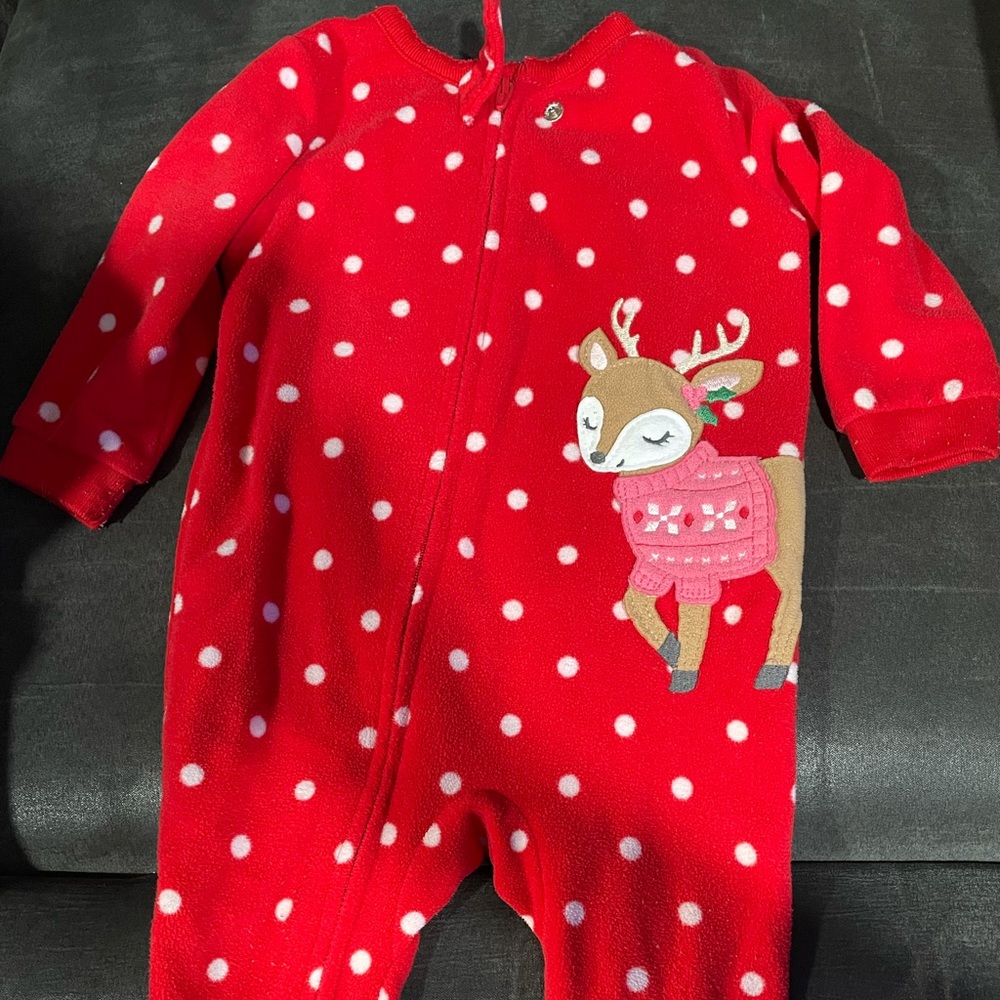 6 Month Christmas footie pajamas